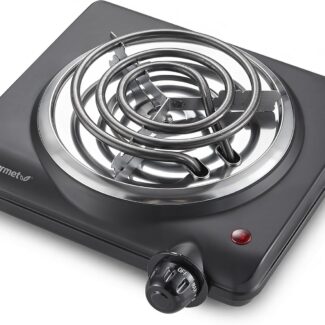 Elite Gourmet ESB100B Single Coiled Burner Hot Plate, Countertop, Black