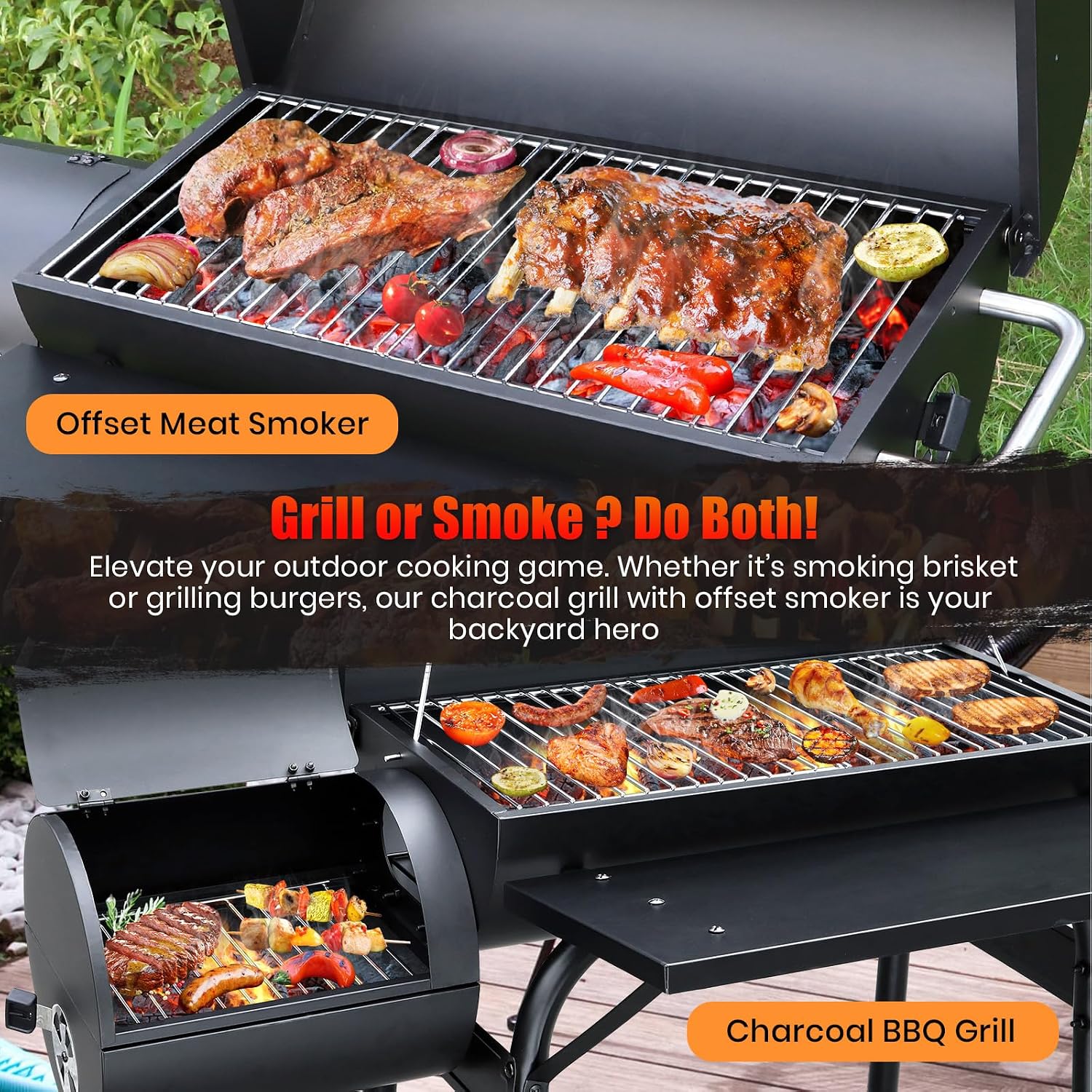 Charcoal Grill Offset Smoker: Charcoal Barbecue Grills - Image 2