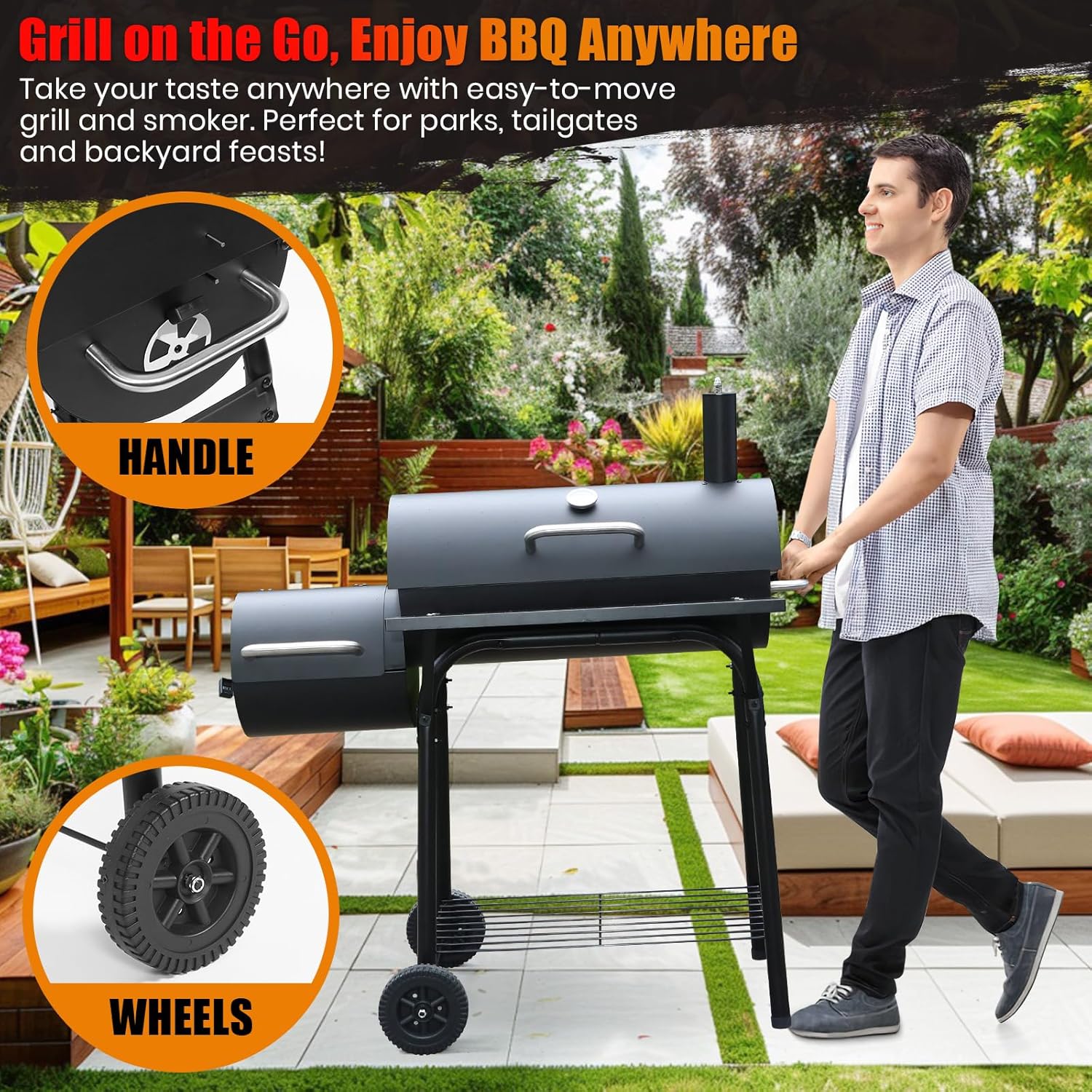 Charcoal Grill Offset Smoker: Charcoal Barbecue Grills - Image 3