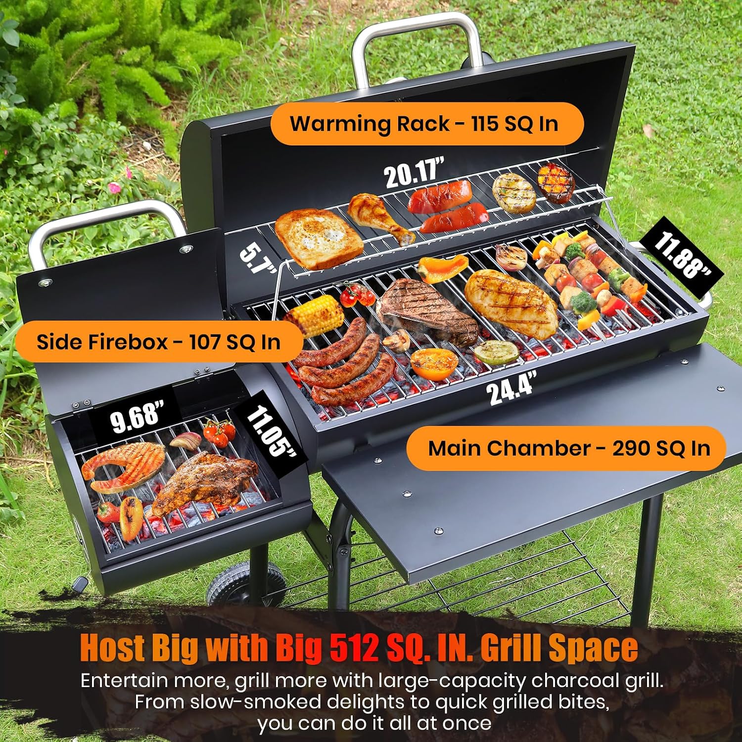 Charcoal Grill Offset Smoker: Charcoal Barbecue Grills - Image 4