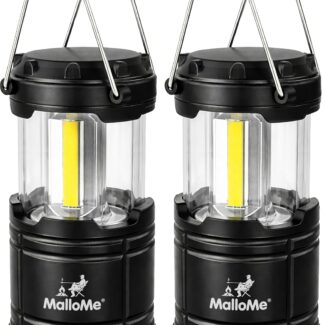 MalloMe Camping Lights LED Lantern Flashlights, Battery Operated Lamp Tent Lanterns for Power Outages, Camping Essentials Outdoor,Home,Emergency Gear, Hurricane Survival (3 AAA batteries not included)