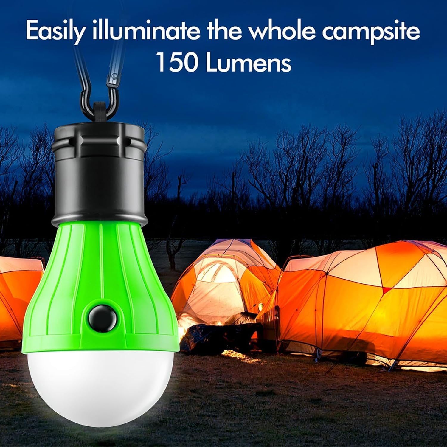 FLY2SKY Portable LED Gear Camping Lights with Clip Hook Emergency Light - Image 2
