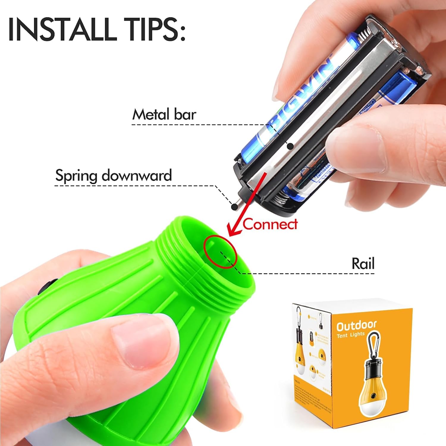 FLY2SKY Portable LED Gear Camping Lights with Clip Hook Emergency Light - Image 6