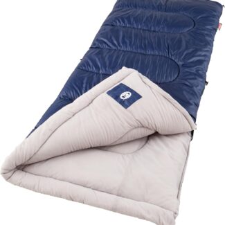 Coleman Brazos Sleeping Bag, Adult Cool Weather, 30°F, No-Snag Zipper